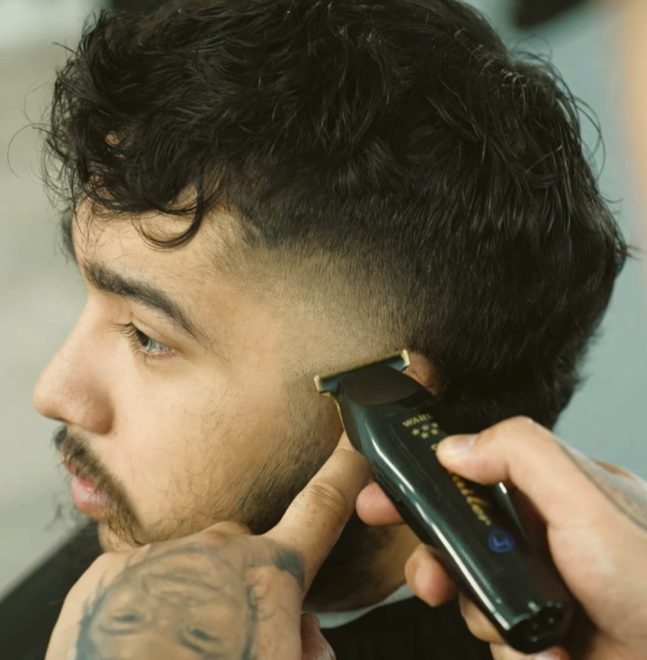 men's haircut and beard